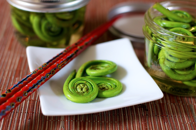Asian-style Pickled Fiddleheads