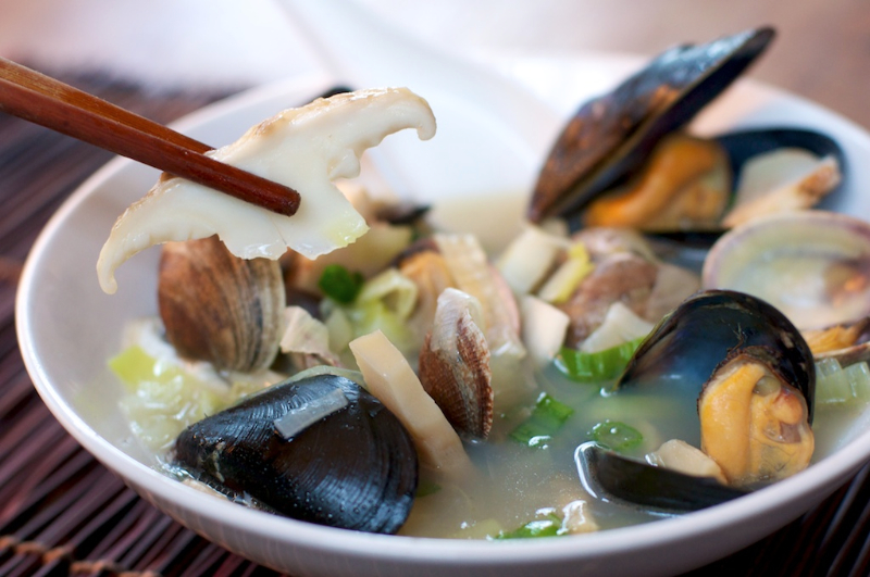 Clams, Mussels & Matsutake Soup